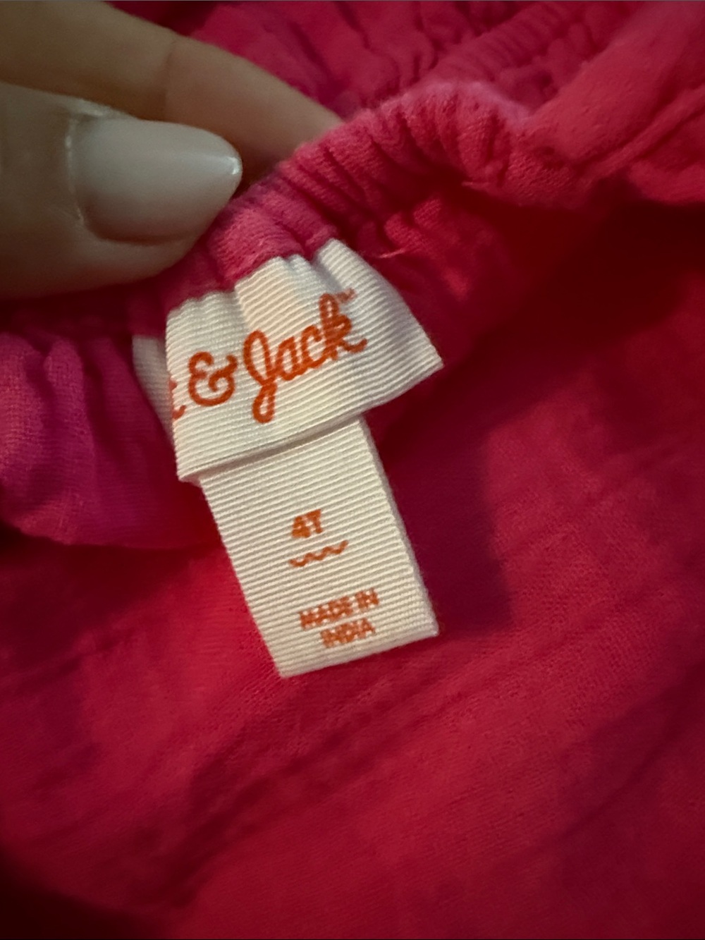 Bundle Cat & Jack Girls' Smocked Tank & Short Set - White and Hot Pink - Picture 7 of 7